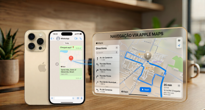Como Usar o Apple Maps no iPhone a Partir de uma Localização do WhatsApp post como usar o apple maps